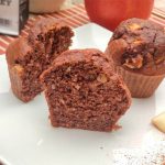 Receta muffin fit de chocolate y manzana