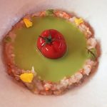 Dani Brasserie: Tomate nitro y gazpacho verde